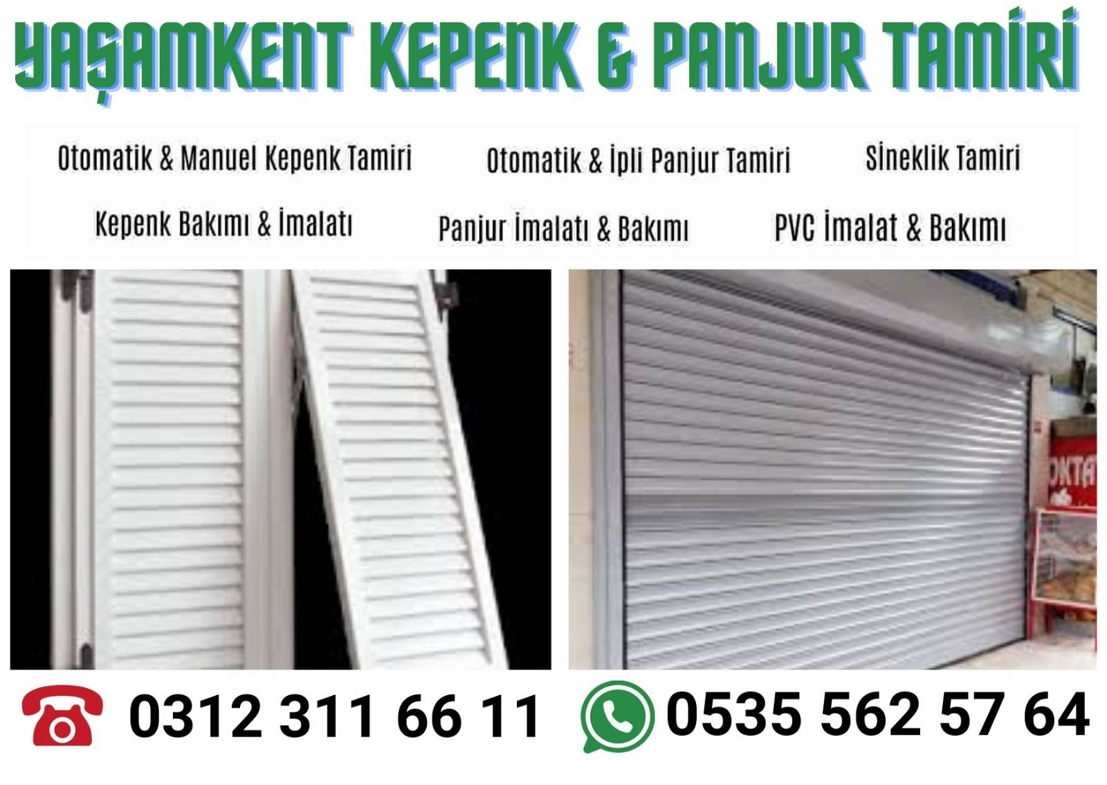 yaşamkent panjur ve kepenk tamiri